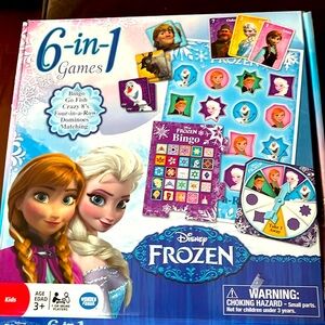 Frozen 6 In 1 Game Set plus homemade frozen password included